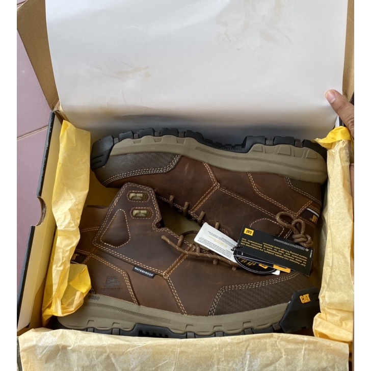 Sepatu Boots Safety Caterpillar Device WP CT BNIB