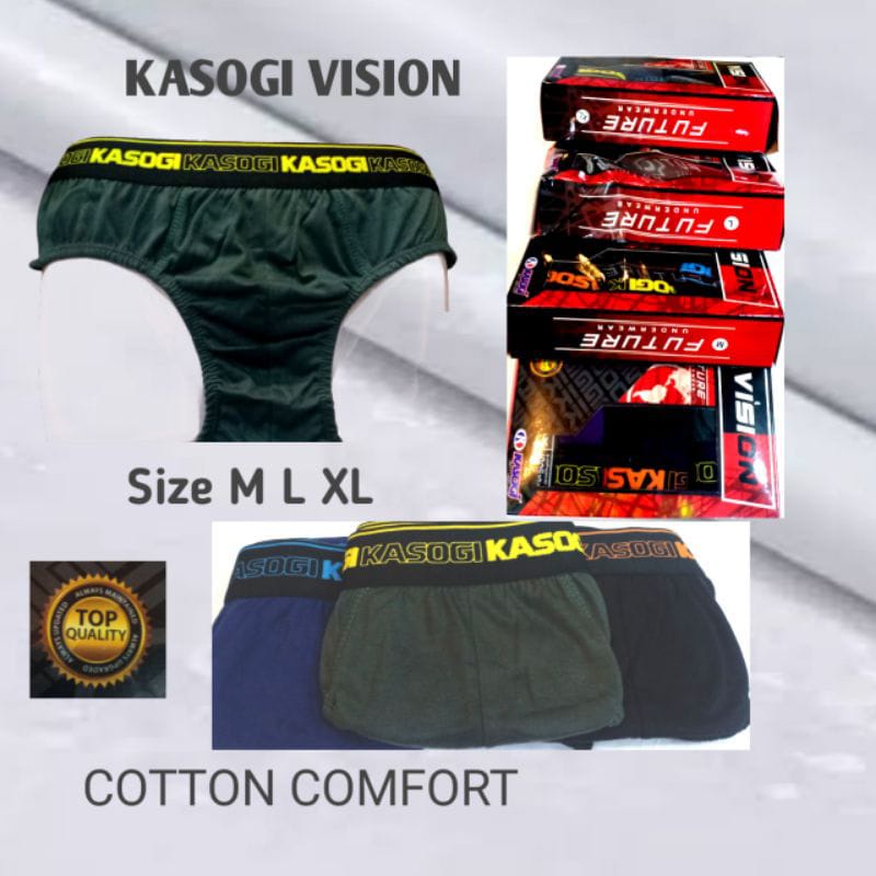 Celana Dalam Pria Karet Boxer Kasogi Vision | CD Laki Laki Dewasa Remaja | Pakaian Dalam Underwear | Sguna