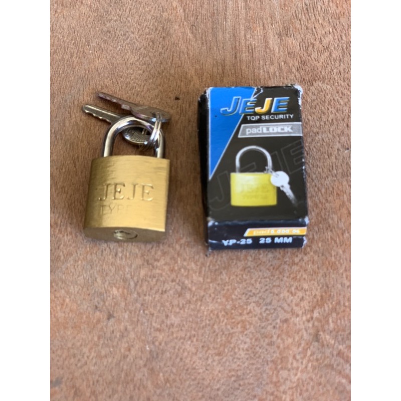 Gembok Kuningan Mini JEJE Top Security 25mm
