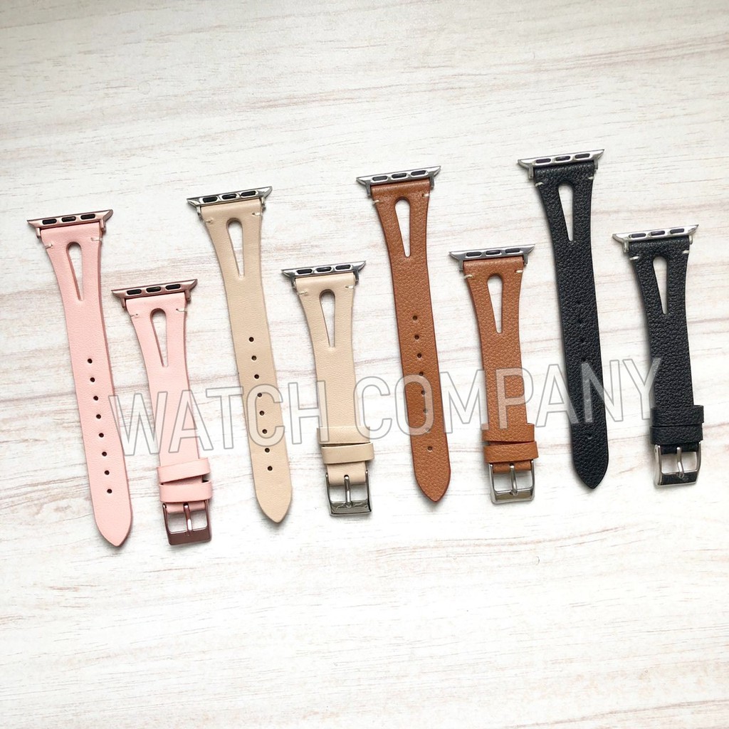 strap apple watch series 4 5 6 7 8 tali jam tangan kulit fashion aksesories iwatch smartwatch wanita