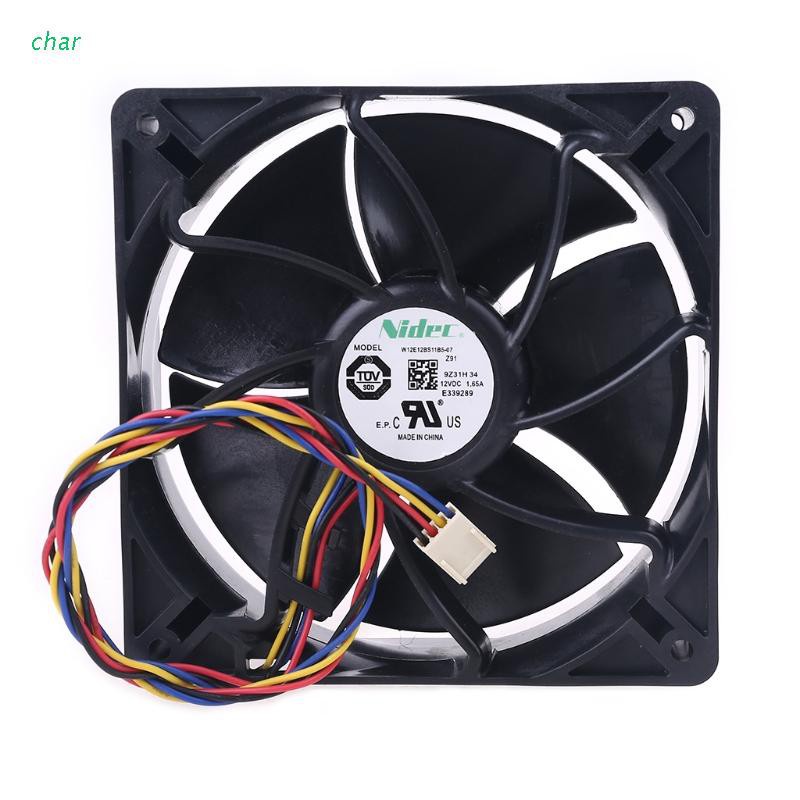 Jual char W12E12BS11B5-57 For Nidec 12038 DC12V 1.65A PWM Cooling Fan 12cm  6000RPM Ant S7 S9 fan 4wire BTC | Shopee Indonesia