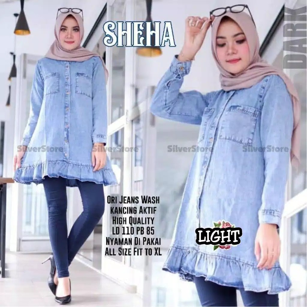 SHEHA TUNIK GOOD QUALITY JEANS WASH