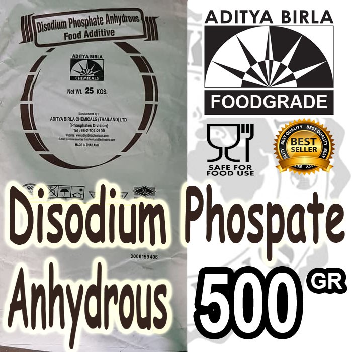 

Disodium Phosphate Anhydrous 500gram DSP Food Grade - Disodium Fosfat