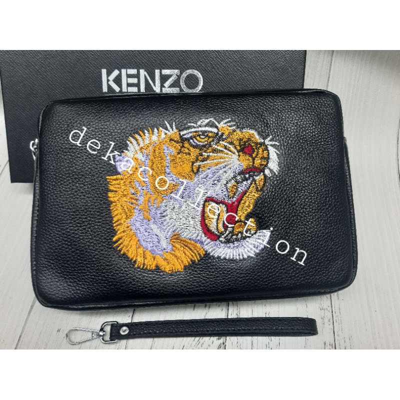 TAS TANGAN KULIT GUCCI TIGER CLUCTH HANDBAG PRIA WANITA
