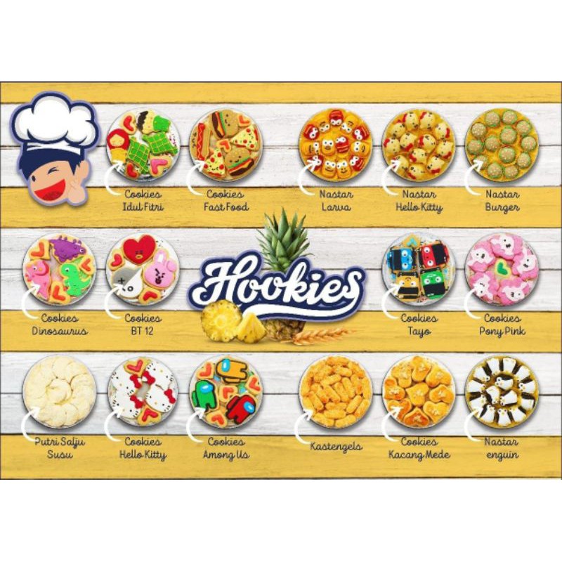 

(PO) HOOKIES - HOOFLA COOKIES (16 VARIANT) PERPAKET ISI 3 TOPLES 250GR/PERTOPLES