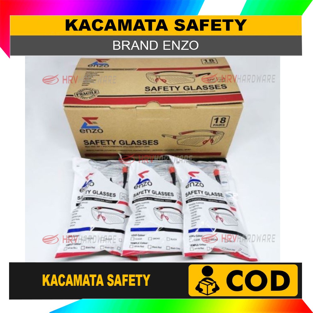 KACAMATA SAFETY APD FASHION SPORTY GLASSES ANTI FOG UV RESISTANT ENZO