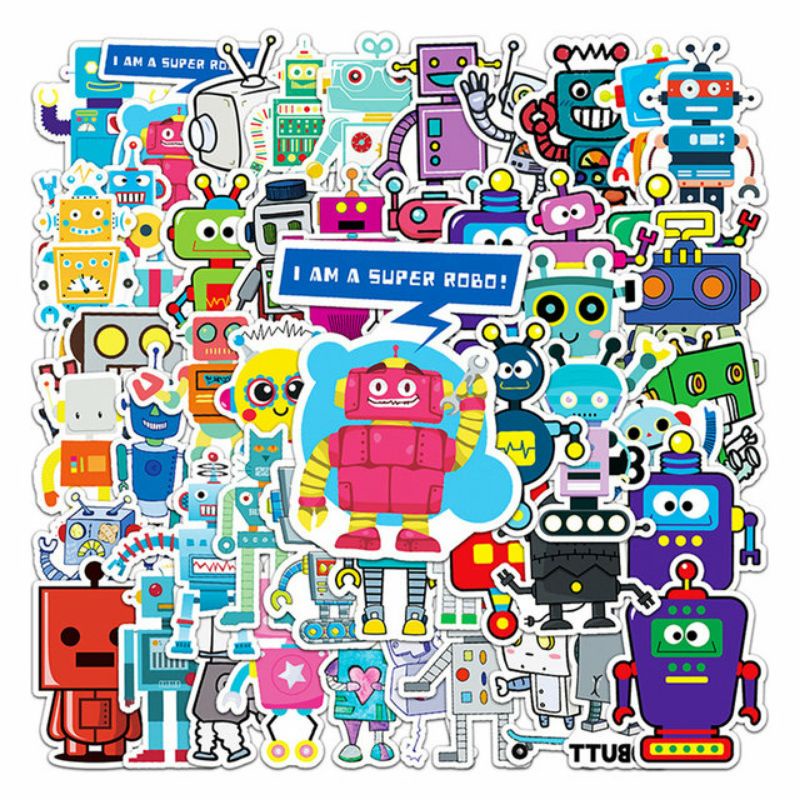 

Stiker Pack Robot Style 260146- Stiker Aesthetic Keren Imut Laptop, Aksesoris Hp, Anti Air, Motif, Helm, Tumbler, Koper, Kulkas