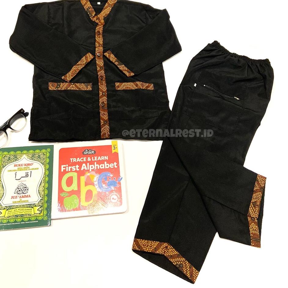 BAJU PANGSI ANAK/ BAJU PANGSI ADAT SUNDA / BAJU ADAT SUNDA / SETELAN PANGSI ANAK BATIK {MYT.21Jl22w}