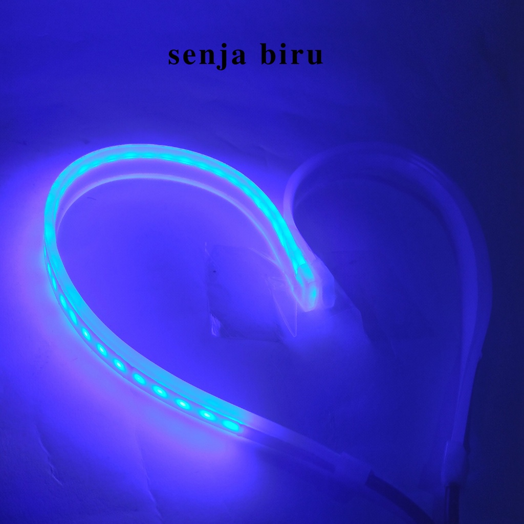 Lampu Alis LED Running Flash 30 CM BIRU MERAH Motor/ Mobil Flexible Vario, PCX, Beat, Scoopy