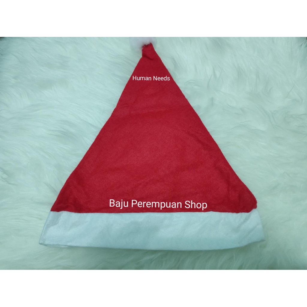 Topi Santa TIPIS/topi natal murah/topi santa claus polos/topi christmas polos