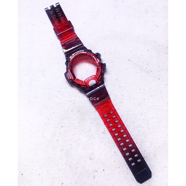 BNB Gshock GW9400 RANGEMAN RED BLACK GLOSS Strap Besel Casio G-shock