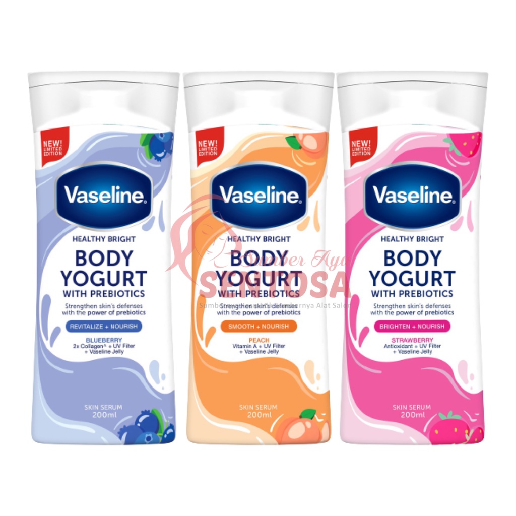 VASELINE HEALTHY BRIGHT BODY YOGURT WITH PREBIOTICS 200ML