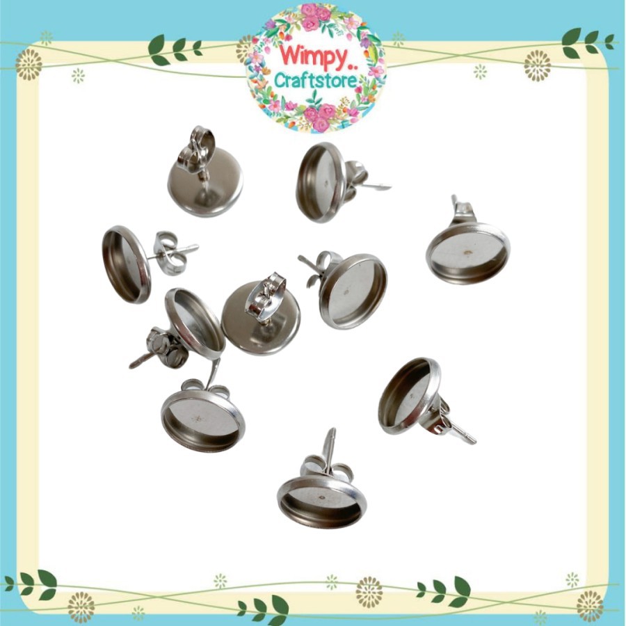 Cameo Anting Bezel Bahan Aksesoris Anting Tusuk