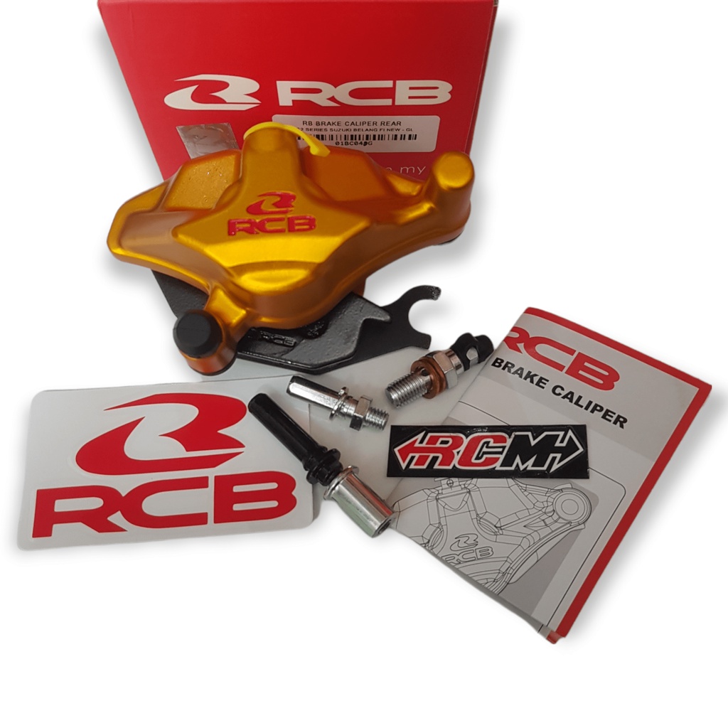 KALIPER CALIPER BELAKANG BLK RCBB BRAKE CALIPER RCBB SATRIA FU SATRIA FU NEW GSX 150 GSX150 SATRIA HIU SATRIA 2TAK 2T 2 T TAK SATRIA FU FACELIFE SATRIA FU BARONG GOLD EMAS SERI S55 S 55 S-55 SERIES ORI ORIGINAL RCBB RCB RACING BOY RACINGBOY ASLI