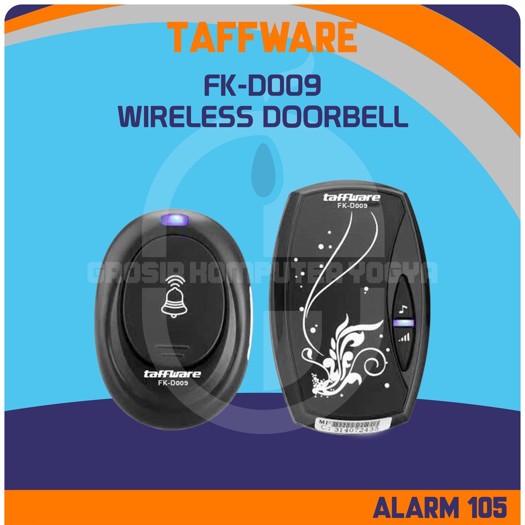 Taffware FK-D009 36 Tunes Waterproof Wireless Doorbells Bel Pintu