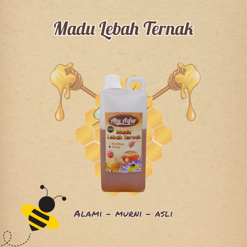 

MADU ASLI - LEBAH APIS MELLIFERA - NEKTAR RANDU 1 KG ALAMI MURNI ASLI 100%