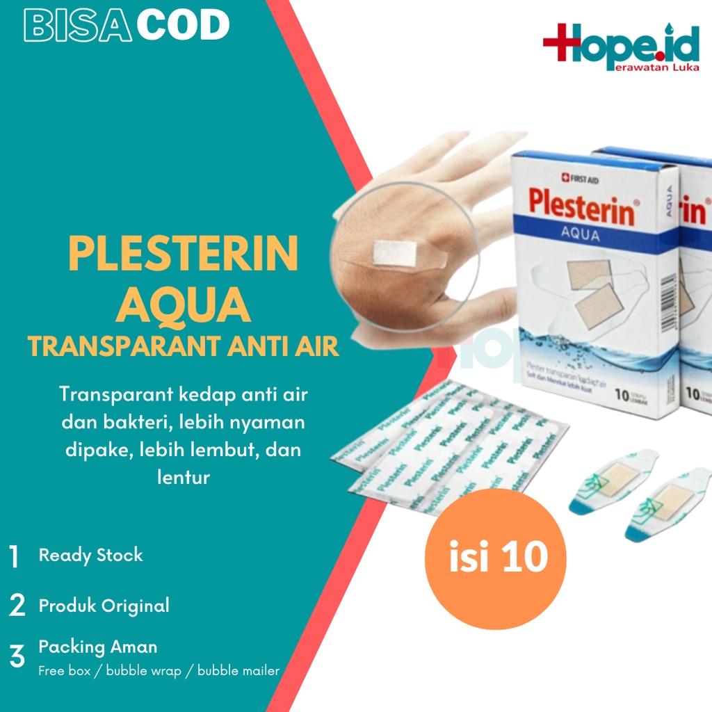 Plesterin Aqua | Plester Luka Transparant Anti Air