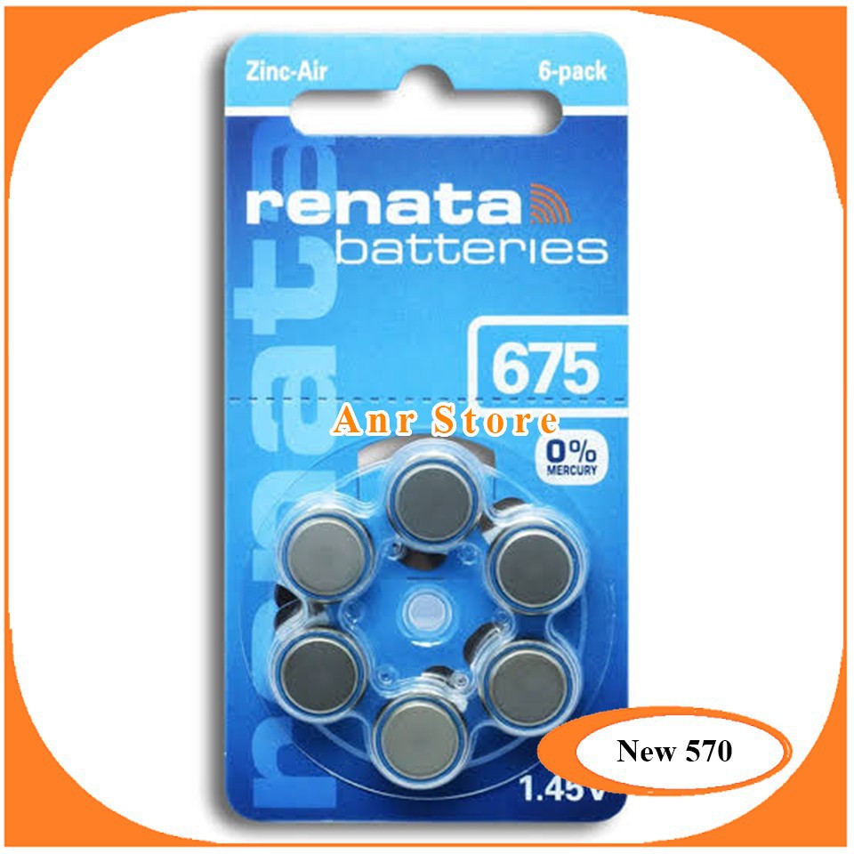 Baterai Alat Bantu Dengar Renata ZA 675 PR44 AG13 LR44 Original