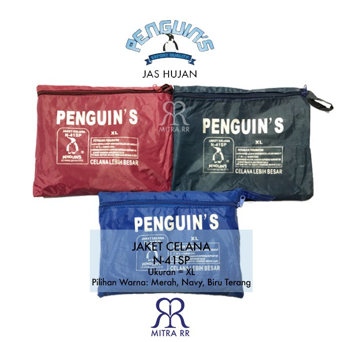 Penguins Jas Hujan N41SP Scotlight Jaket Celana Setelan Dewasa XL