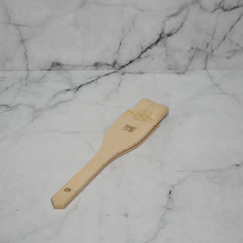 Zoe soft baking brush wooden handle / kuas oles kue roti bulu halus gagang kayu