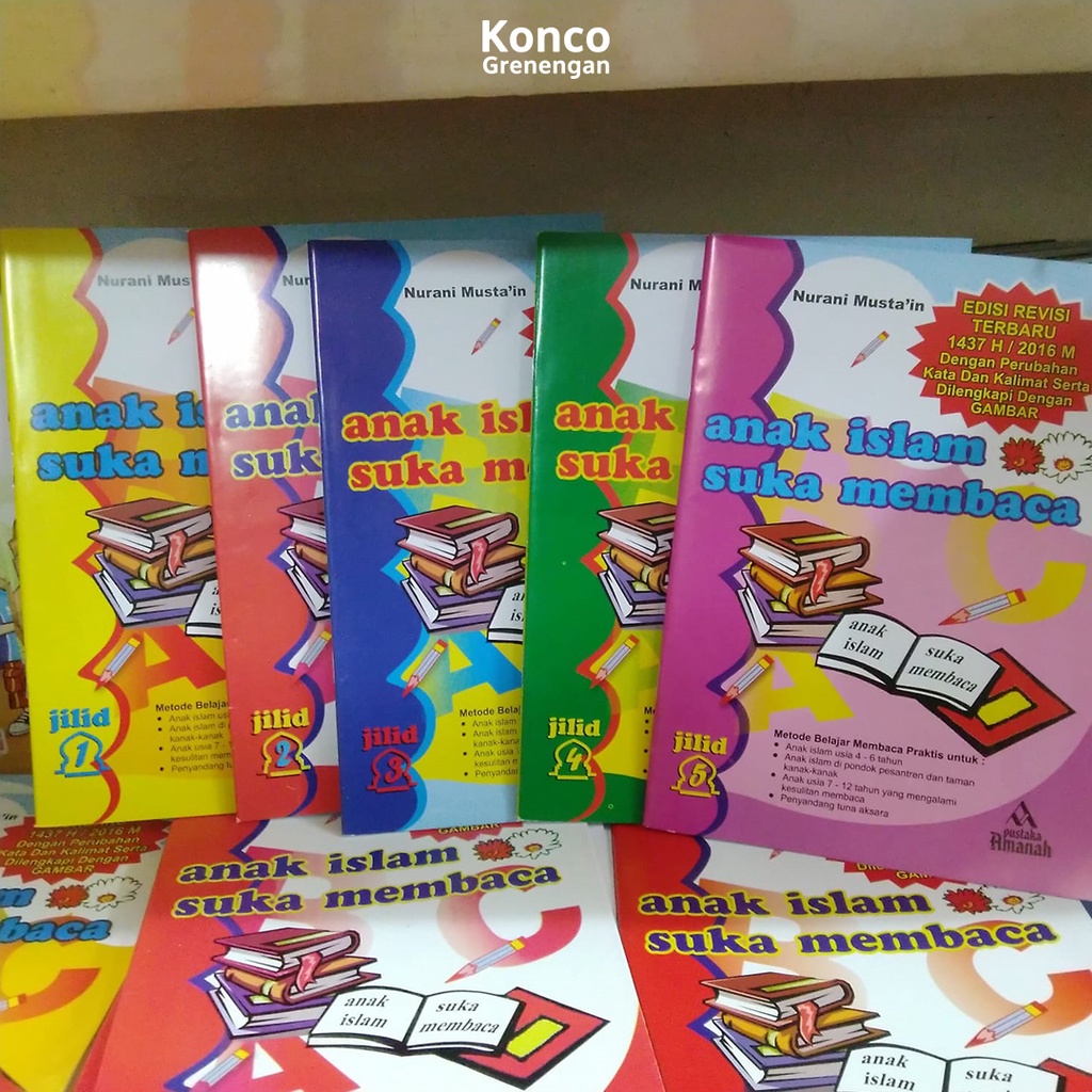 Buku Anak Islam Suka Membaca Jilid 1-5 Usia 4-6 Tahun Edisi Revisi