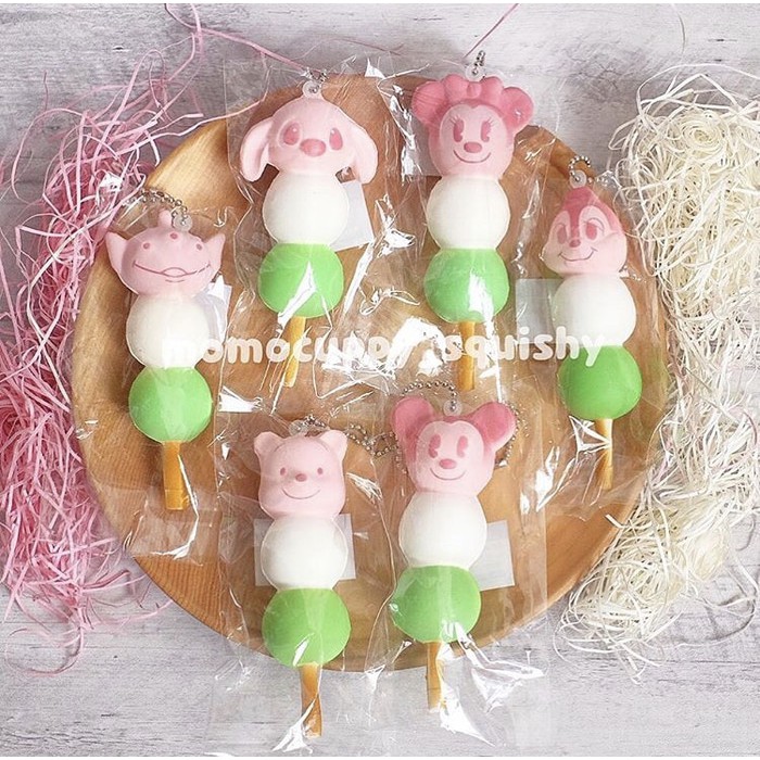 Squishy licensed mini dango pastel by disney ( ORIGINAL JEPANG)