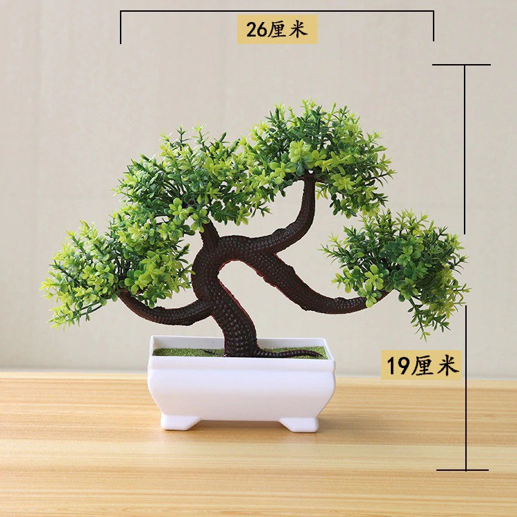 Tanaman hias Artificial Plants Decoration Bonsai Model Snowball - JM10 - Green 7RTH8JGR