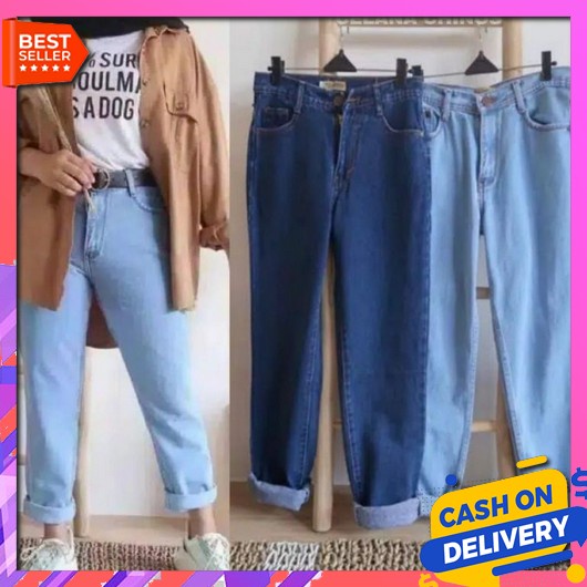 Celana Jins Wanita Pinggang Karet Celana Kulot Korea Celana Wanita Kor Celana Wanita//Celana Jeans
