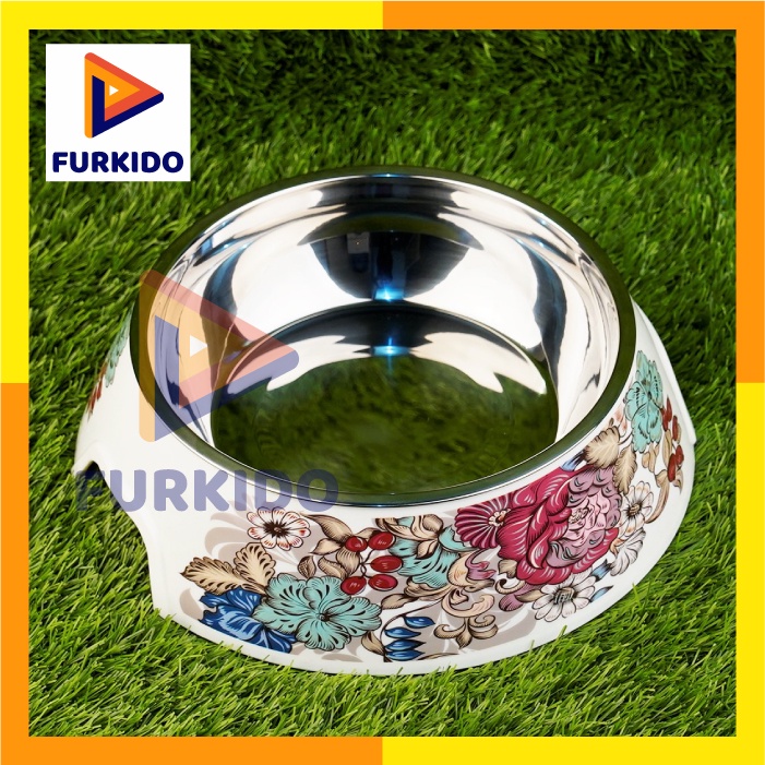 Richu Pet Bowl Stainless Stell Plastic Premium XL Mangkok Anjing P1116