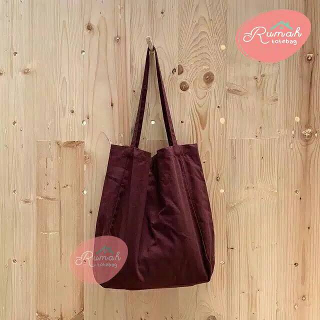 Tote Bag Nudie Baggy Canvas Polos / Tas Totebag