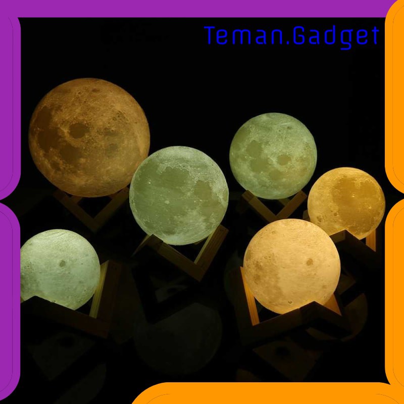 TG-DG204 LightMe Lampu Tidur 3D Printed Moon Night Light Table Lamp - 3DPML