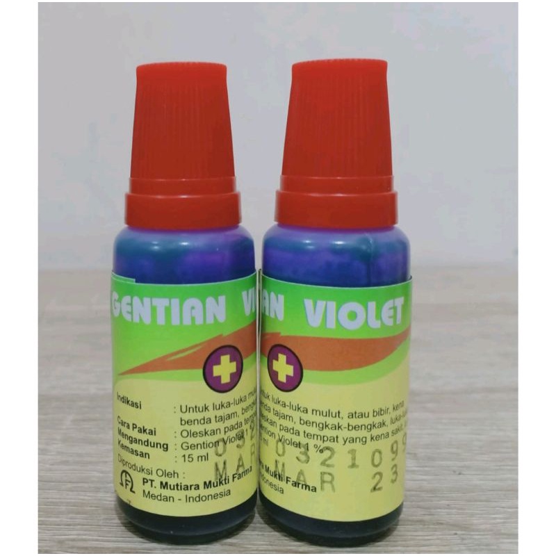 Gentian Violet 15ml - Obat Biru - Untuk Luka Bibir, Sariawan