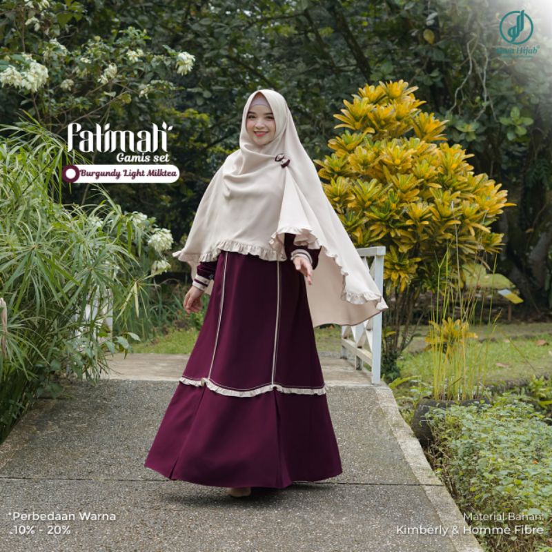 Ready stock gamis syar'i Fatimah set by alwa hijab
