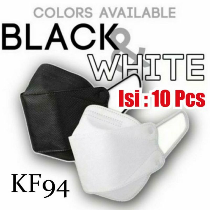 masker KF94 black & white/masker korea KF94/masker