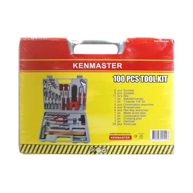 Set Peralatan Pertukangan Kenmaster 100Pcs Tool Kit Lengkap, Listrik.