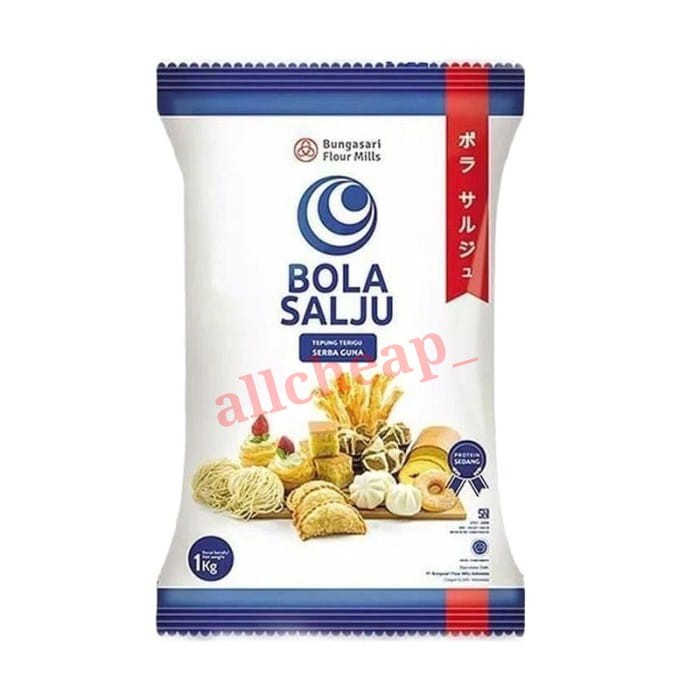 TEPUNG BOLA SALJU MEDIUM PROTEIN TERIGU BOLASALJU KEMASAN 1KG