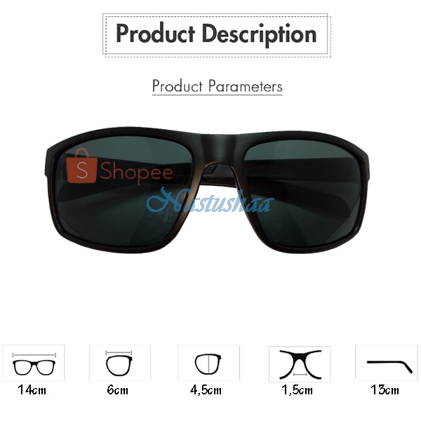 Kacamata Hitam Sport Pria Wanita Kekinian Fashion Aksesoris Sunglasses Korea Untuk Olahraga Kaca Mata Gaya Model Kotak Unisex