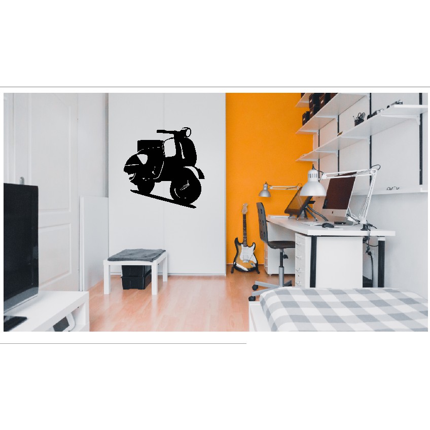 Wallstiker Vespa Vintage Jadul Hiasan Pajangan Stiker Dinding Kamar