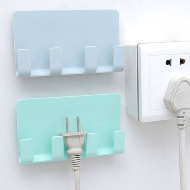Gantungan 2 Hook/4 Hook Cantolan Tempel Multifungsi Rak HP Steker Kabel Kunci