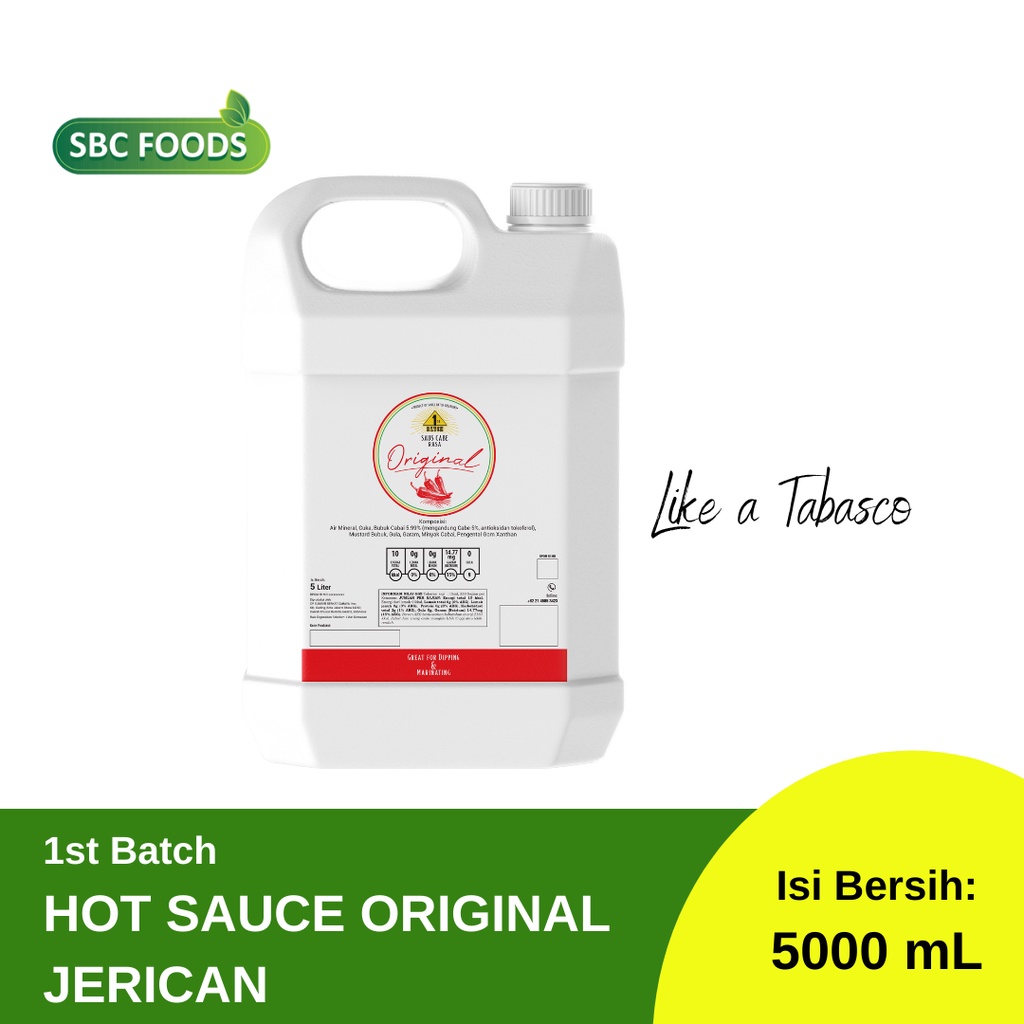 

SBC SAUCE 1st Batch Hot Sauce Rasa Original 5 Liter