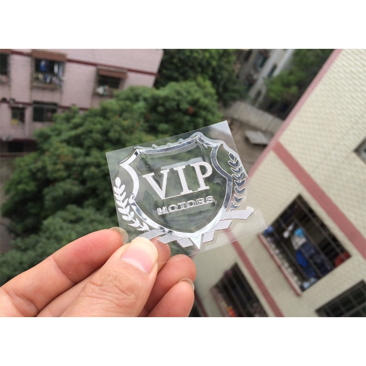 Stiker Logo VIP Bahan Aluminum Untuk Kaca Jendela Mobil Universal