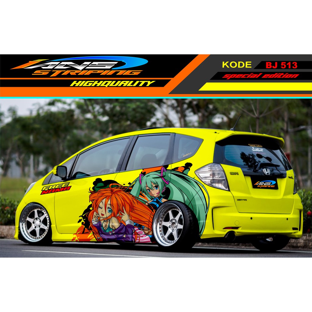 STICKER VARIASI MOBIL HONDA JAZZ BRIO SIGRA YARIS AGYA AVANZA / DECAL STICKER MOBIL / VARIASI STIKER