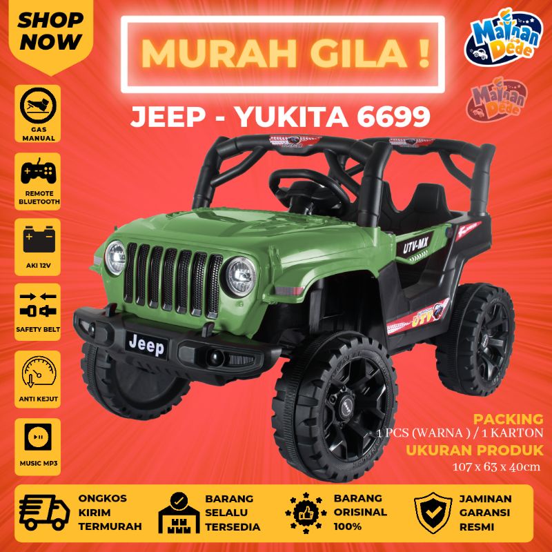 Mainan Mobil Aki Anak Jeep Yukita 6699 UTV MX-3