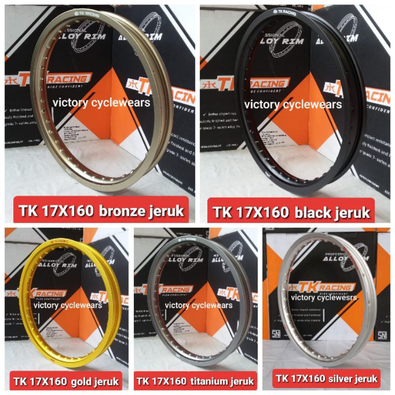 VELG TK RACING 160X17 EXCEL KULIT JERUK PER 1 PCS ( SATUAN ) ORIGINAL