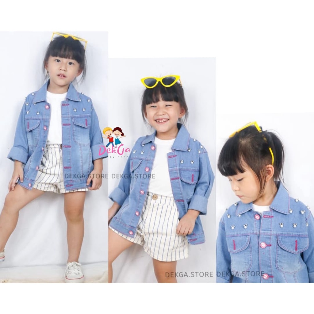 jaket jeans anak (PINK MUTIARA)