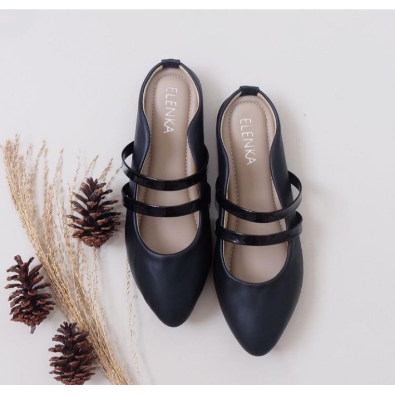 Mules Sandal Wanita Jumbo Murah ( Kode: Carroline Black )