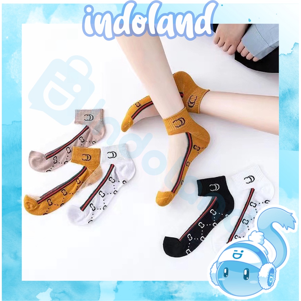 ☀INDOLAND☀ Kaos Kaki Semata Kaki Motif Kaos Kaki Pendek Dewasa / Kaos Kaki Ankle Wanita Motif KK017
