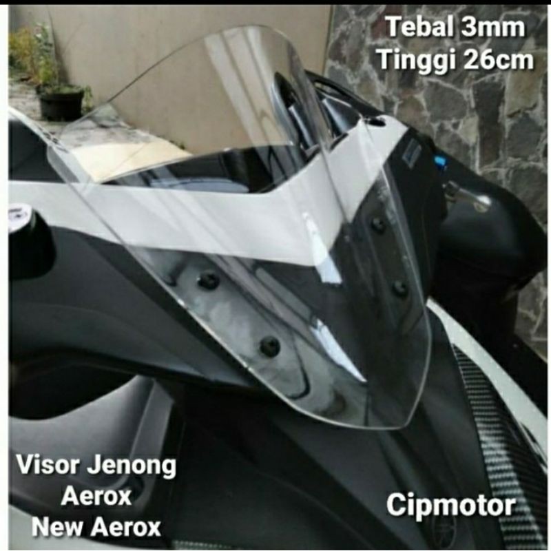 VISOR AEROX 155 JENONG CLEAR SMOKE