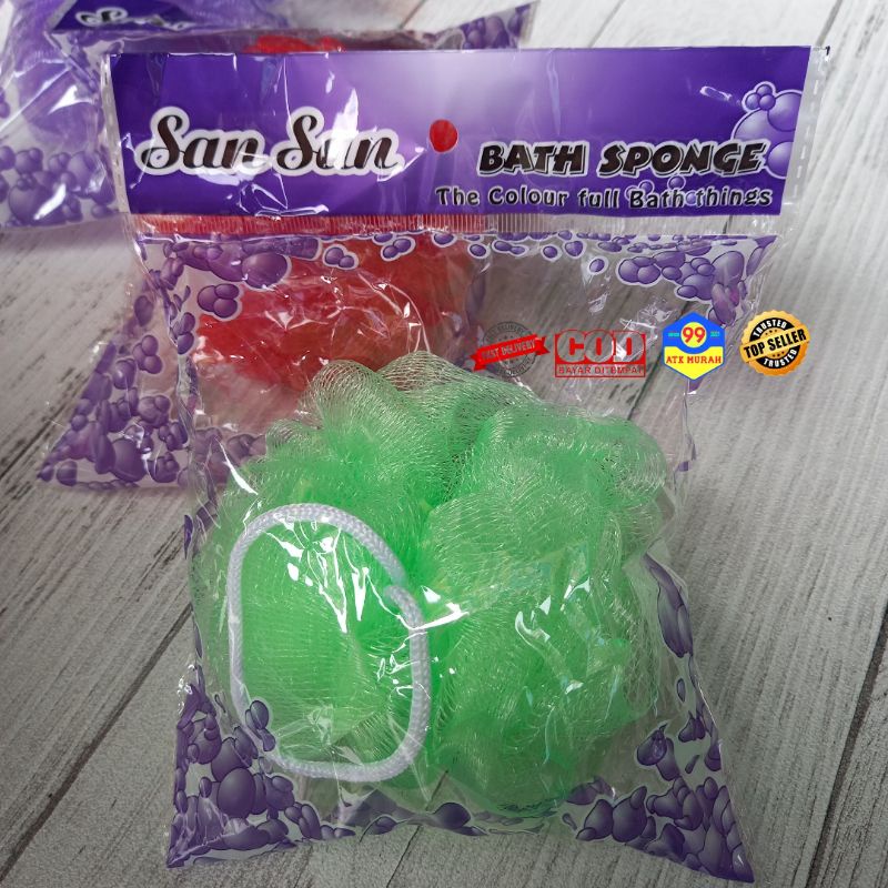 BATH SPONGE/spon mandi 30gr/15gr/alat mandi/spon jaring/spon badan