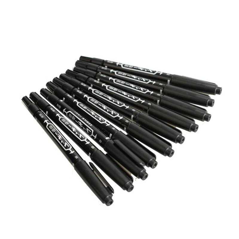 

ZEBILI Spidol Permanen Dual Head Marker Waterproof 10 PCS -MO-120-MC